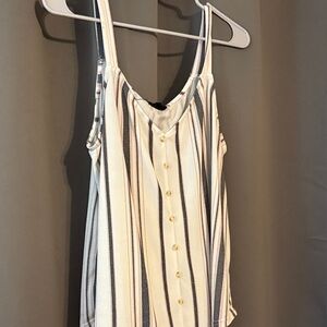 Striped Button-Down Camisole Top